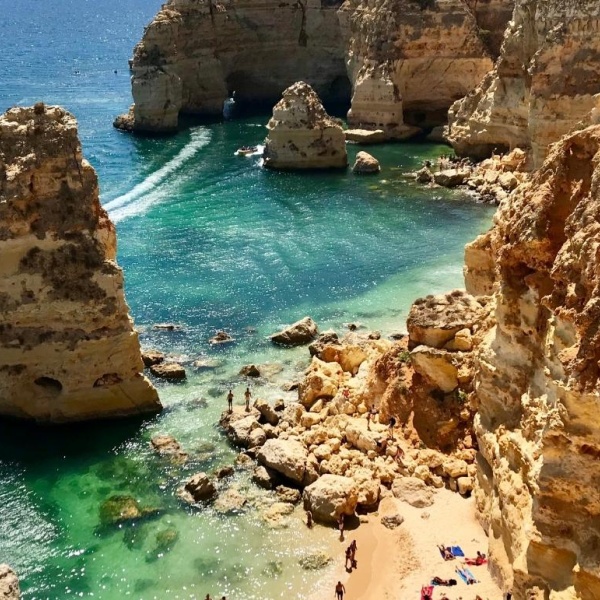 Stunning Algarve cliffs with beach