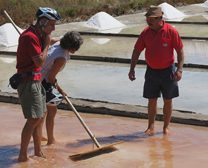Hands-on salt harvesting experience